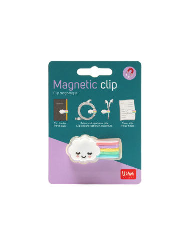 Clip Magnetica Rainbow Legami | Magnetic Clip Colorata per Fogli