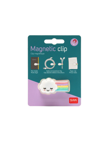 Clip Magnetica Rainbow Legami | Magnetic Clip Colorata per Fogli