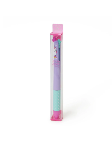 Penna Legami Click Clack Unicorno Logo Bianco – Design Divertente