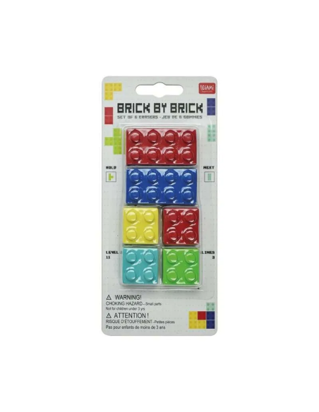 Gomme Erasable Brick Legami | Gomma a Mattoncino Colorata